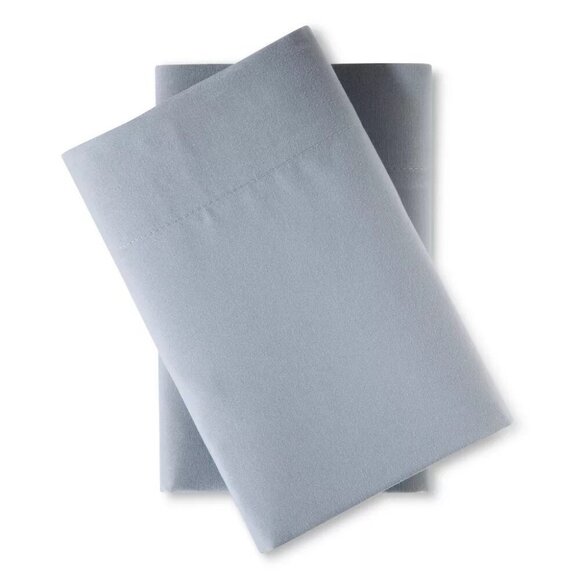 Room Essentials Soft Microfiber Light Gray 2 Pillowcase Set King Size 20" x 40" - Picture 1 of 5